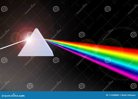 Prism Refracting Light Beam To Colors Stock Images - Image: 11558884