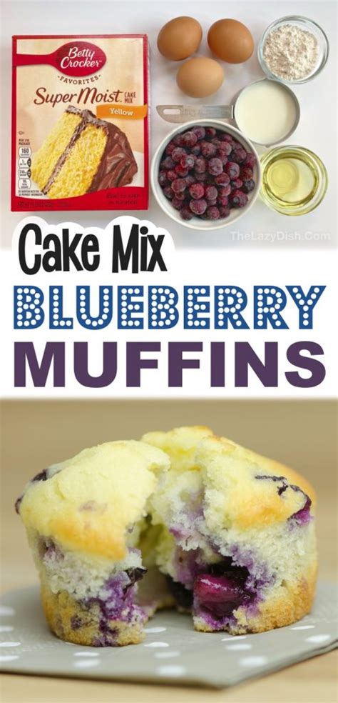 Quick & Easy Moist Blueberry Muffins (Made With Cake Mix)