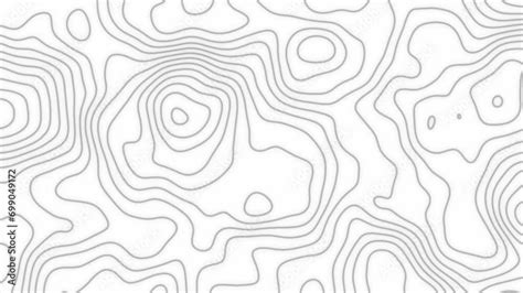 Contour Stylized topographic map animation scheme and geographic line mountain relief, atop an ...