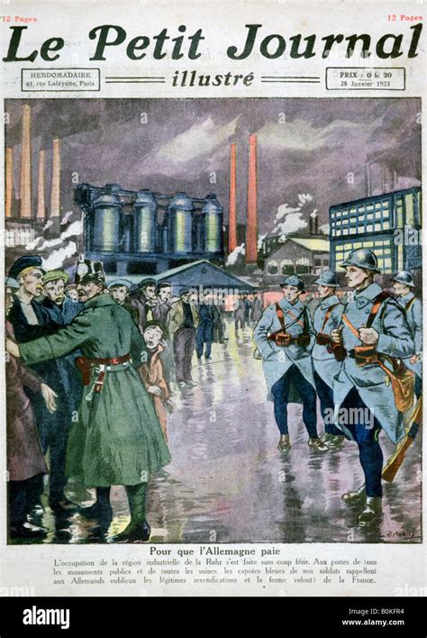 The occupation of the Ruhr by France and Belgium troops, 1923. Artist ...