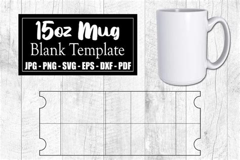 15oz Mug Template SVG Full Wrap Sublimation