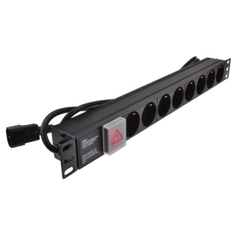 kenable Power Distribution Unit PDU 8 Way Euro Schuko Socket to C14...