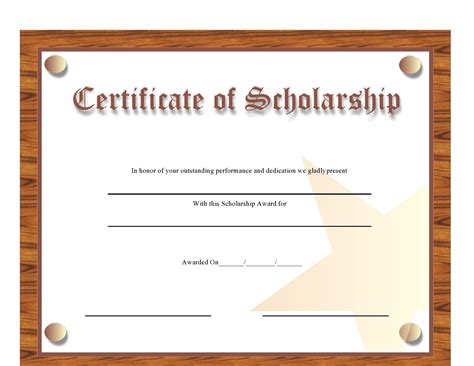 42 Free Scholarship Certificate Templates [Word & PDF]