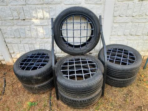 Outdoor Garden Tire Chairs stock photo. Image of bumper - 241967916