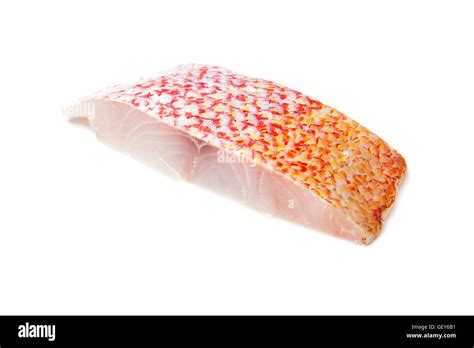 Raw Red Snapper fish fillet isolated on a white studio background Stock ...