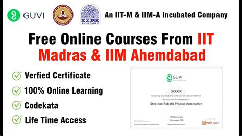 IIT Madras & IIM Ahmedabad Get Free Verified Certificate Free Online Courses - YouTube