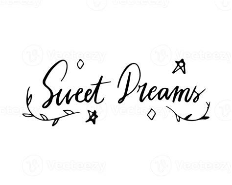 Sweet Dreams Lettering with black color 14430728 PNG