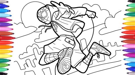 Spider-gwen Spider Man Into The Spider Verse Coloring Pages ...