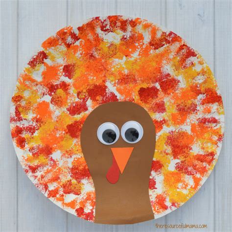 Sponge Painted Thanksgiving Turkey Craft | Turkey crafts preschool, Easy thanksgiving crafts ...