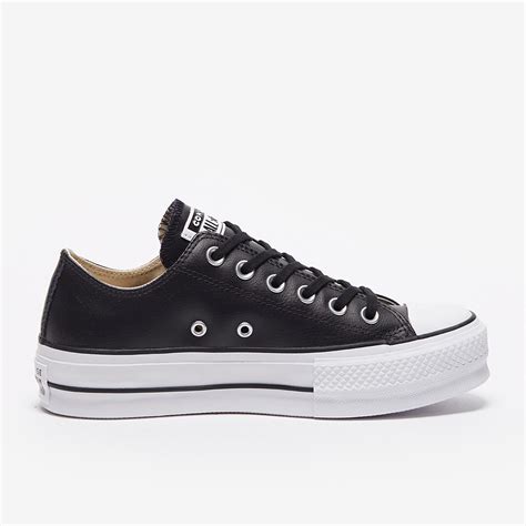 Womens Shoes - Converse Womens Chuck Taylor All Star Lift Clean Leather Ox - Black - Basketball