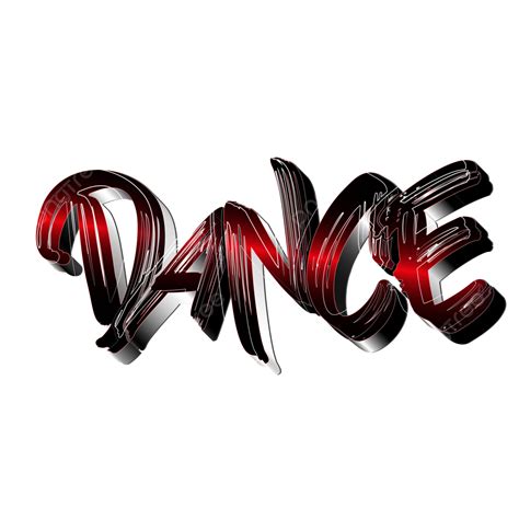 Dance Text Effect Black Typography Transparent Images Vector, Dance Text, Dance, Dance Design ...