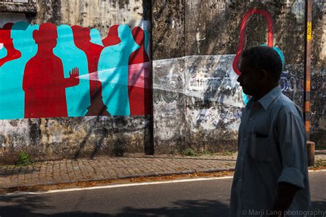 Street art, Fort Kochi | Street art paintings and a man's si… | Flickr