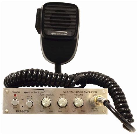 PAT20 - Speco Mobile PA Amplifier With Microphone 20 Watt 12V