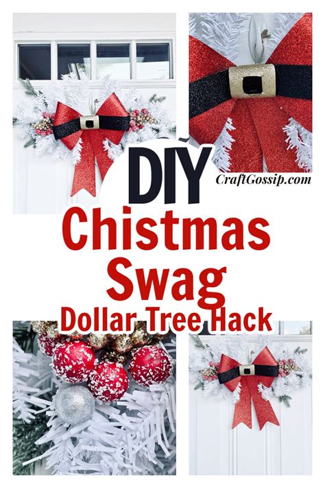 Dollar Tree Hack – White Christmas Swag — CraftBits.com