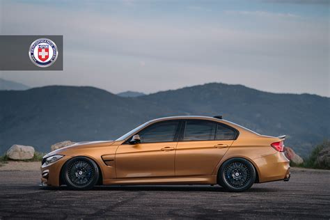 Sunburst Gold Metallic BMW M3 with HRE 540 Wheels in Satin Black