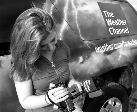 Danielle Banks preparing to record a tout video for the #tornadohunt ...