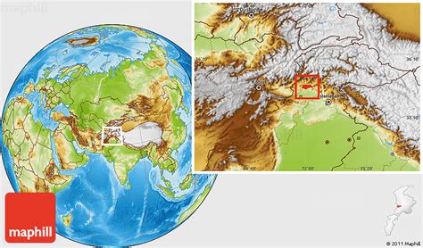 Physical Location Map of Malakand P.A.