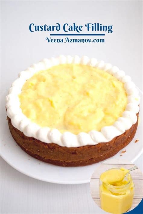 Vanilla Custard Cake Filling - Pastry Cream Filling - Veena Azmanov