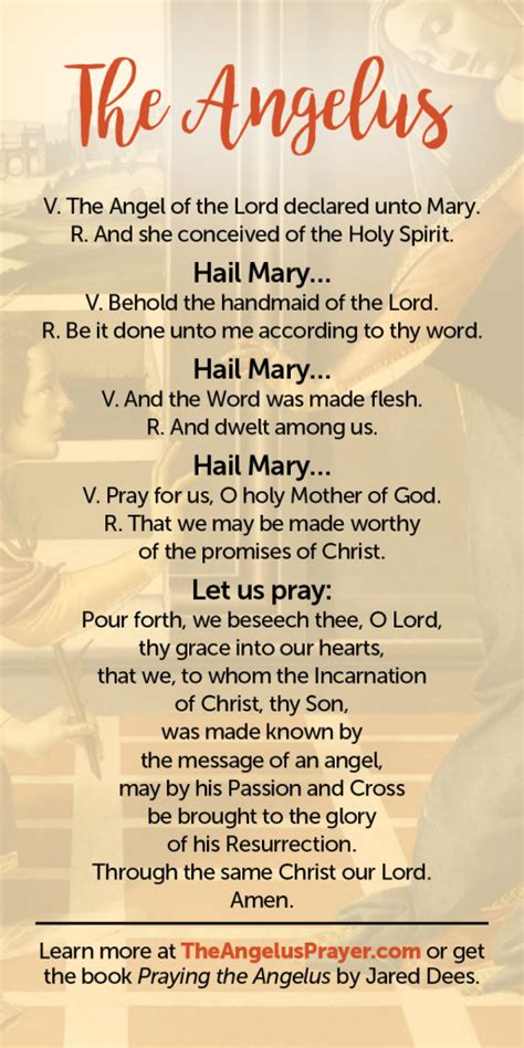 angelus-prayer-card-back | The Angelus Prayer