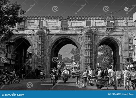 Teen Darwaza, Near Bhadra Fort, Ahmedabad, Editorial Stock Photo ...