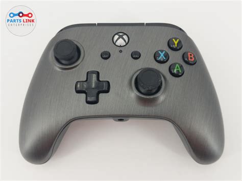 XBOX ONE POWERA WIRED CONTROLLER BRUSHED METAL ENHANCED GREY GRAY/BLACK ...