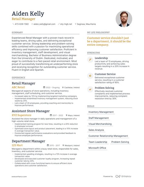 3 Retail Manager Resume Examples & How-To Guide for 2024