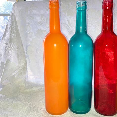 Colored Glass Bottles Tinted Wine Bottles Bottle Tree - Etsy