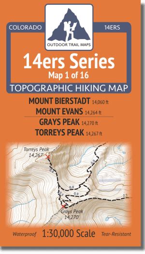 Colorado 14ers Map Series - Outdoor Trail Maps