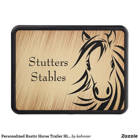 Personalized Rustic Horse Trailer Hitch Cover | Zazzle | Trailer hitch ...