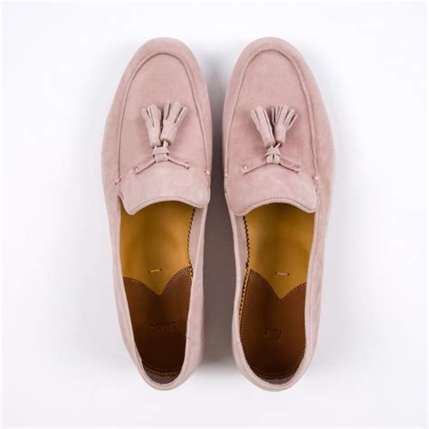 Paul Smith Dusty Pink Suede Tasseled 'Stevenson' Loafers - Lyst