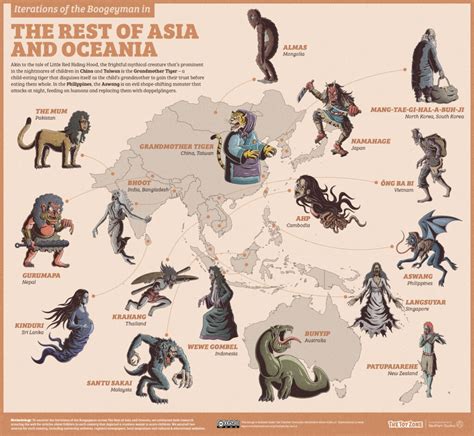 Mapped: What the Boogeyman Looks Like Across the Globe - Vivid Maps