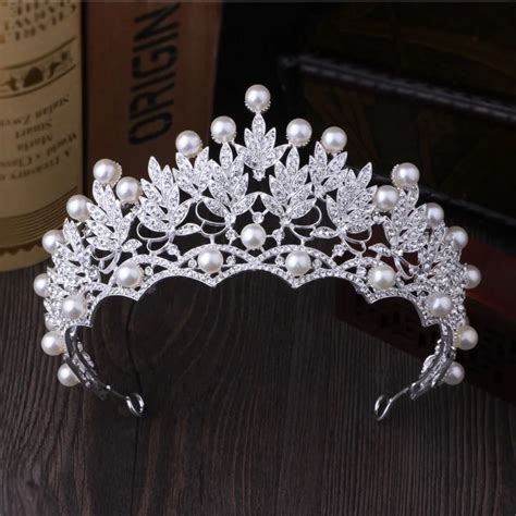 Aliexpress.com : Buy Gorgeous Vintage Crystal Pearl Bridal Crowns Tiaras Wedding Hair ...