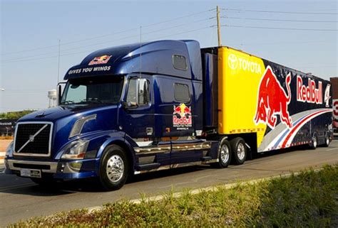 Red Bull, Volvo, Hauler, NASCAR, Transporter, Toyota | Nascar trucks ...