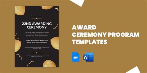 Editable Awards Ceremony Program Template Ceremony Pr - vrogue.co