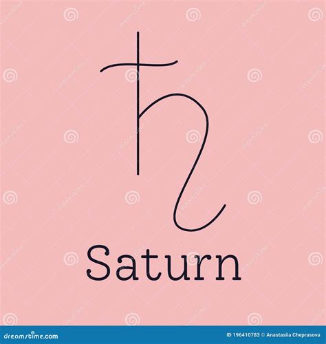 Saturn Astrological and Zodiac Symbol Stock Vector - Illustration of ...