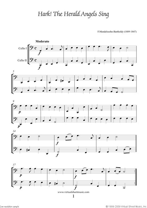 Easy Christmas Cello Duets Sheet Music Songs & Carols (PDF), collection 2