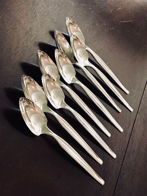 Vintage Fruit Spoons, Grapefruit Spoons Silver Plated citrus spoons