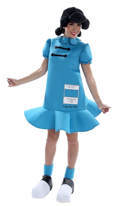 Peanuts: Lucy Deluxe Adult Costume - SpicyLegs.com