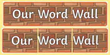 FREE! - 👉 Word Wall Heading | Our Word Wall Display