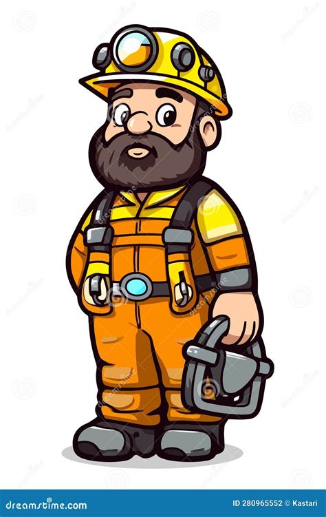 Vector Illustration, Cartoon Miner Character Stock Vector ...