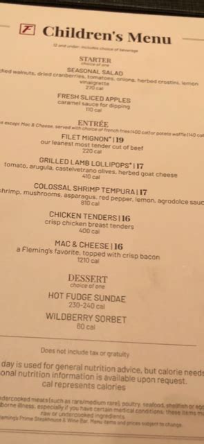 Flemings Steakhouse Menu- Yes You Can Dine With Kids! - The Mommyhood Chronicles