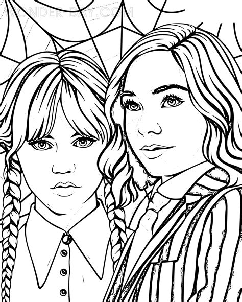 Wednesday Addams Coloring Pages | 22 Coloring Pages