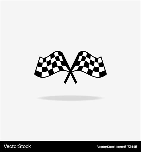 Flag icon checkered or racing flags Royalty Free Vector