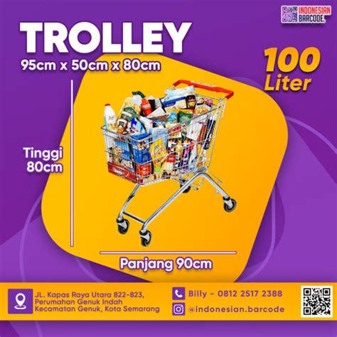 Trolley Minimarket 100L Indonesian Barcode