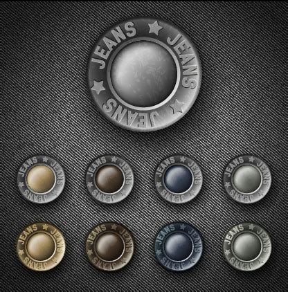 Vintage jeans button vector free download