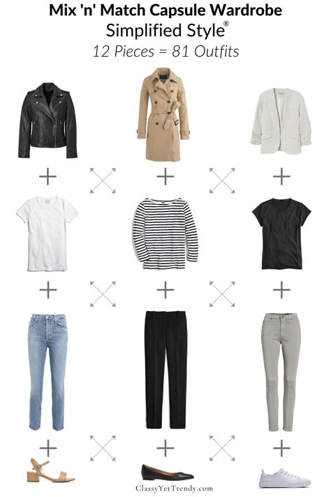 Mix 'n' Match Capsule Wardrobe: 12 Pieces = 81 Outfits