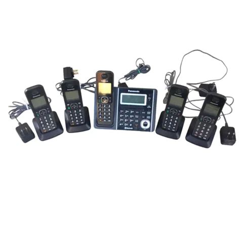 PANASONIC KX-TGF370 5-PIECE Set Link2Cell Cordless Phones Bluetooth ...