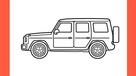 How to draw a MERCEDES G63 AMG easy / drawing Mercedes-Benz 2018 car - YouTube in 2023 ...