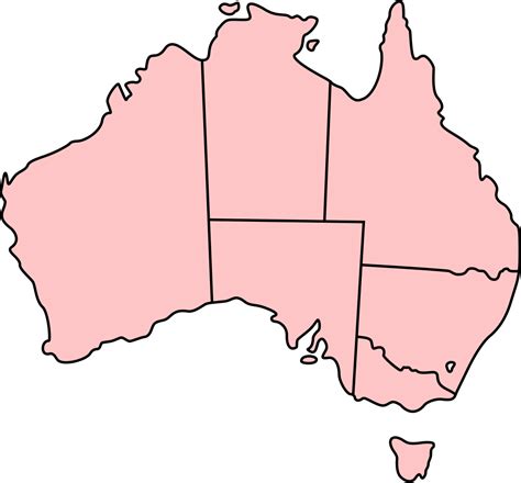 Download Australia Simplified Map Outline | Wallpapers.com