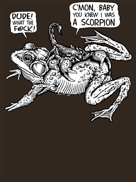 "Frog and a Scorpion" T-shirt for Sale by ZugArt | Redbubble | fable t-shirts - frog t-shirts ...